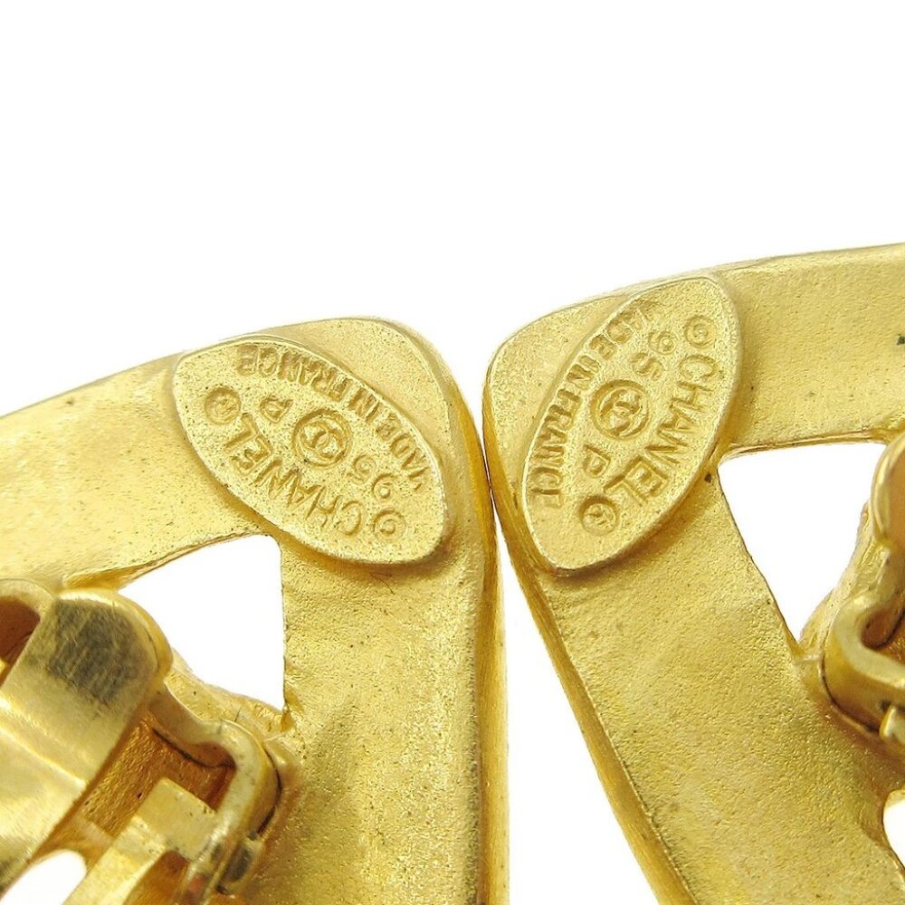 Chanel Heart Earrings Clip-On Gold 95P 89110 - Picture 4 of 5